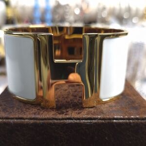 Gold and White Bracelet